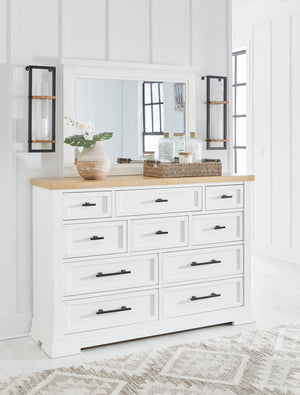  MDF substrates and butcher block Oak veneer. Stylish two-tone finish featuring butcher block oak veneer