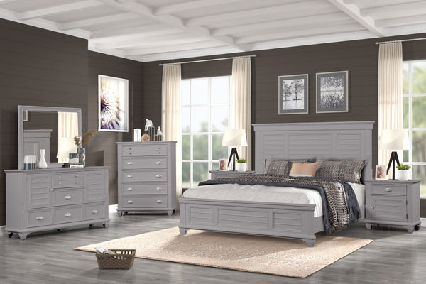  creating a sophisticated and organized bedroom retreat. This comprehensive set includes a Panel Bed
