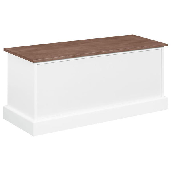 Alma - 3-Drawer Storage Bench - Weathered Brown And White