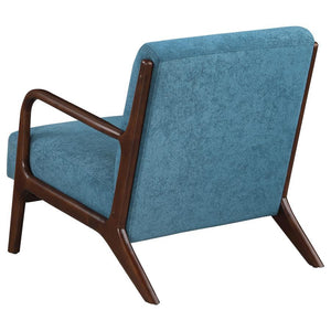 Foster - Upholstered Wood Frame Accent Chair - Peacock Blue