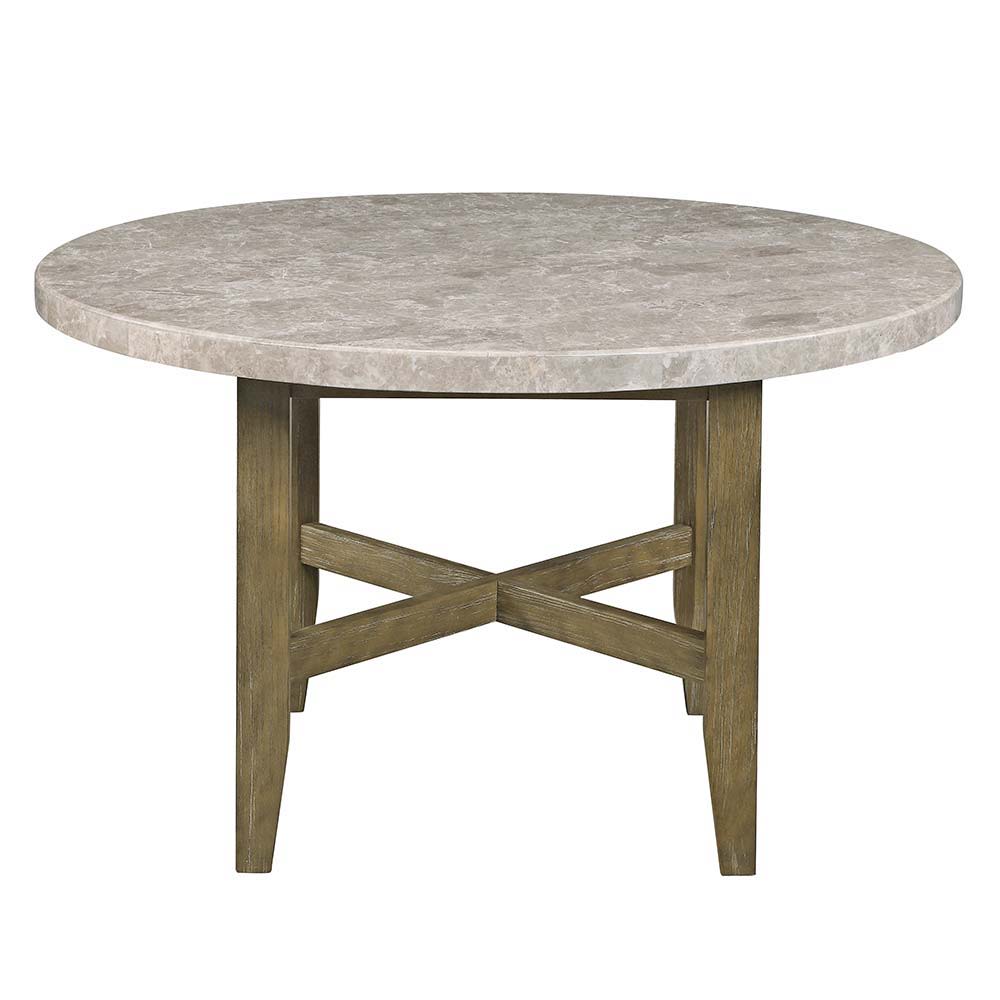 KD Round Dining Table Marble Top Top Thickness: 50mm(45mm Plywood+5mm Marble)