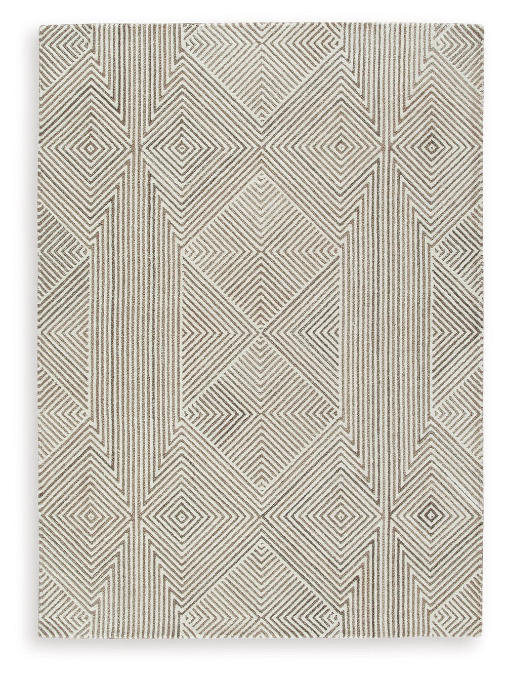 Bring cozy, casual charm to your home. With its hand-tufted geometric pattern, rich texture and captivating two-tone colorway, this area rug brings a modern appeal to every interior.<br/><br/><b>Product Features</b><ul><li>Made of wool and polyester</li><