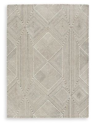 Bring cozy, casual charm to your home. With its hand-tufted geometric pattern, rich texture and captivating two-tone colorway, this area rug brings a modern appeal to every interior.<br/><br/><b>Product Features</b><ul><li>Made of wool and polyester</li><