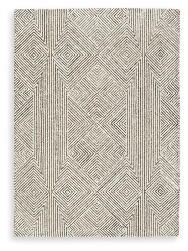 Bring cozy, casual charm to your home. With its hand-tufted geometric pattern, rich texture and captivating two-tone colorway, this area rug brings a modern appeal to every interior.<br/><br/><b>Product Features</b><ul><li>Made of wool and polyester</li><
