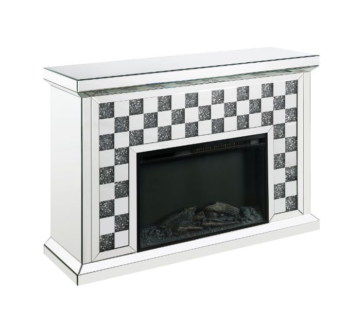 The Noralie LED Electric Fireplace will add a contemporary touch to any room in your home. With its clean lines, this brilliant rectangular accent piece showcases a distinctive style for an intriguing look. The unique piece has beautiful mirrored finish a