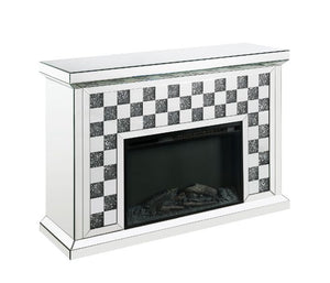 The Noralie LED Electric Fireplace will add a contemporary touch to any room in your home. With its clean lines, this brilliant rectangular accent piece showcases a distinctive style for an intriguing look. The unique piece has beautiful mirrored finish a