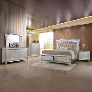  the chest is accented with textured front and a crystal-like sparkling trim. Its crystal-like trimming creates dazzlin