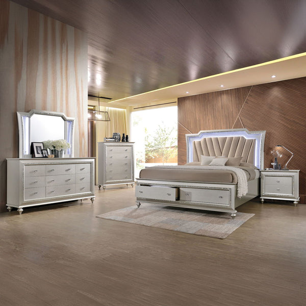  the chest is accented with textured front and a crystal-like sparkling trim. Its crystal-like trimming creates dazzlin