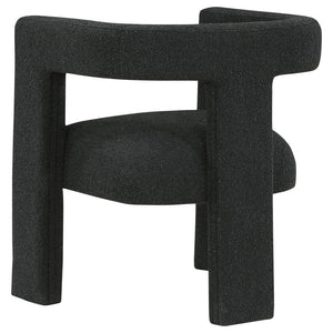 Petra - Boucle Upholstered Accent Side Chair - Black