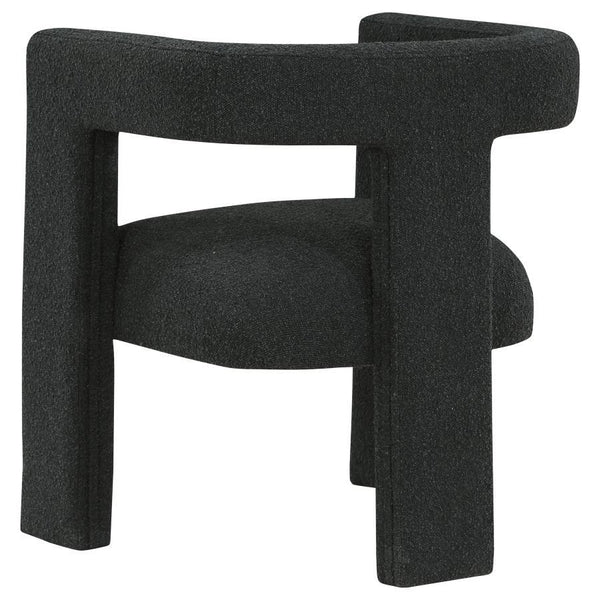 Petra - Boucle Upholstered Accent Side Chair - Black