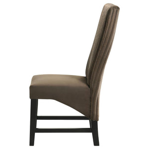 Barrand - Upholstered Dining Side Chair (Set of 2) - Chocolate