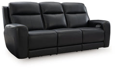 Relax like never before. This power reclining sofa offers the look and feel of leather at a comfortably affordable faux leather price. With chic tailoring and stylish welting, it creates a sophisticated presence and makes a lasting impression. When you-'r
