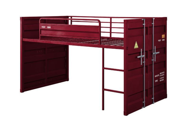 20 Slats Twin Size<br/><br/><b>Product Features</b><ul><li>attress is Not Included</li><li>Right Front Facing Ladder</li><li>Left Front Facing Slide</li><li>Case: 1Set/2Ctn</li><li>Finish: Red Finish</li><li>Style: Contemporary</li><li>Materials: Metal</l