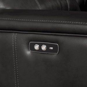 Saul - Sectional Sofa - Black Leather-Aire