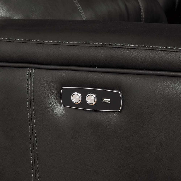 Saul - Sectional Sofa - Black Leather-Aire