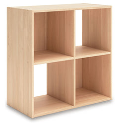 Keep clutter out from underfoot with this four-cube organizer. The natural finish over replicated ash wood grain is warm and inviting, all while keeping your toys, knickknacks and other items stored away. The perfect marriage of style and function, this o