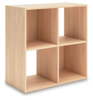 Keep clutter out from underfoot with this four-cube organizer. The natural finish over replicated ash wood grain is warm and inviting, all while keeping your toys, knickknacks and other items stored away. The perfect marriage of style and function, this o