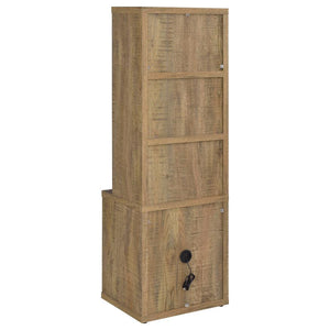 Westpark - 3-Shelf Bookcase USB And Lockable Drawer - Mango
