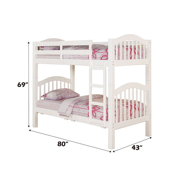 Heartland - Twin Over Twin Bunk Bed - White - 80"