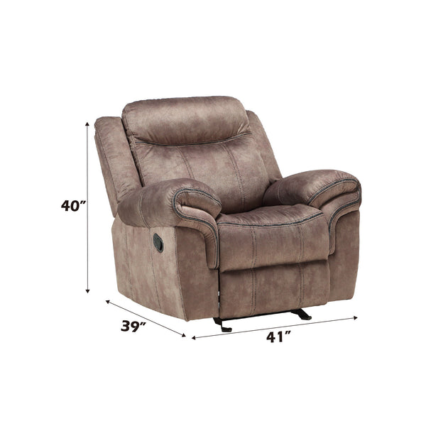 Zubaida - Glider Recliner - 2-Tone Chocolate Velvet