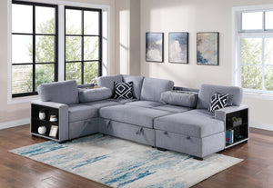 Greyson District 4-PC Convertible Sectional W/ 2 Accent Pillows