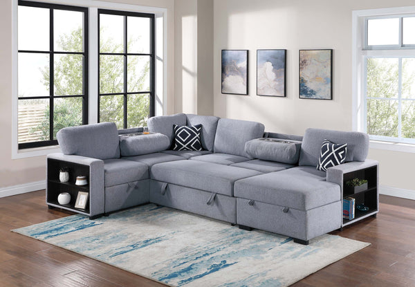 Greyson District 4-PC Convertible Sectional W/ 2 Accent Pillows