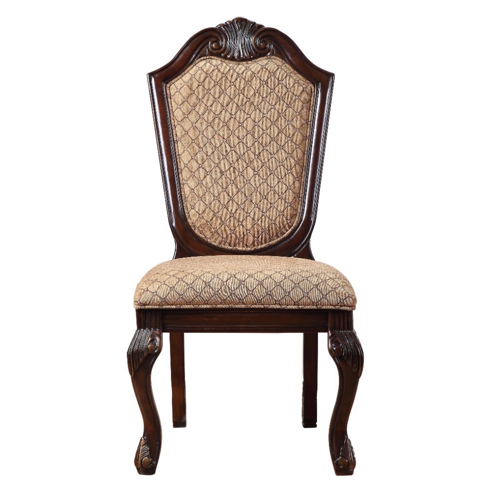 The Chateau De Ville Dining Chair will bring a luxurious design to your dining room. Featuring refined diamond pattern upholstery with welt trim. These chairs will give your dining space the upscale look you and your guests deserve.