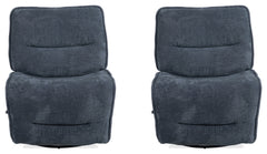 The Leo manual swivel glider recliner is a stylish, durable chair crafted with high-performance materials. Featuring padded backs and sides and a manual recline pull, this chair offers a modern look and a perfect blend of relaxation and versatility with i