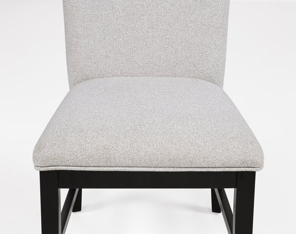 concrete-inspired tabletop and sleek black supports