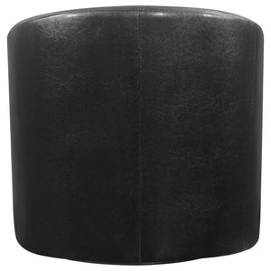 Turner - Upholstered Barrel Back Swivel Chair - Dark Brown