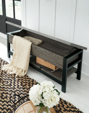 Rhyson - Brown - Storage Bench