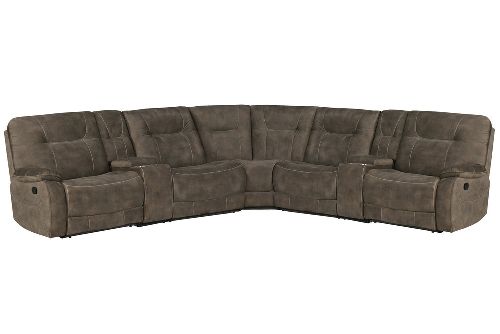 Innovative modular design ensures this sectional can be configured to complement any space. Oversized seats sit like a chair-and-a -half for expansive comfort<br/><br/><b>Product Features</b><ul><li>Manual-powered seat is easily reclined with release of l