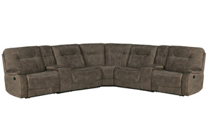 Innovative modular design ensures this sectional can be configured to complement any space. Oversized seats sit like a chair-and-a -half for expansive comfort<br/><br/><b>Product Features</b><ul><li>Manual-powered seat is easily reclined with release of l