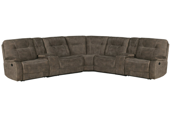 Innovative modular design ensures this sectional can be configured to complement any space. Oversized seats sit like a chair-and-a -half for expansive comfort<br/><br/><b>Product Features</b><ul><li>Manual-powered seat is easily reclined with release of l