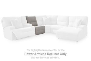 Acklen Place - Pewter - 5-Piece Power Reclining Sectional