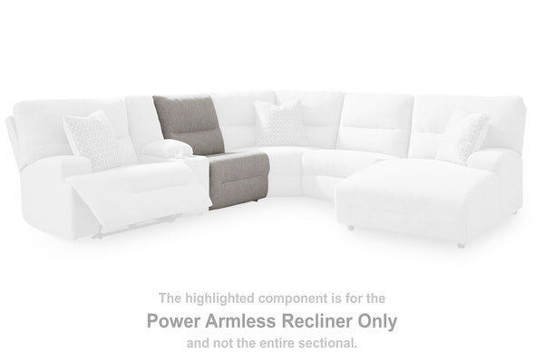 Acklen Place - Pewter - 5-Piece Power Reclining Sectional
