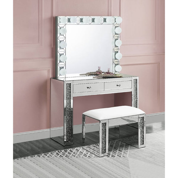  this Noralie wall mirror is meant to become your favorite accent. Rectangular frame with 4mm beveled mirror and faux diamonds inlaid