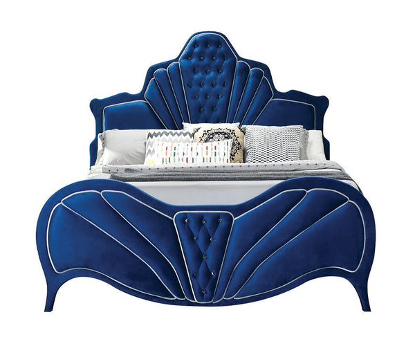  including beautiful channel tufting and contrasting welted trim arched head and footboards. Upholstered casegoods maintain the ambiance of this chic bedroom. Incorporating padded fronts