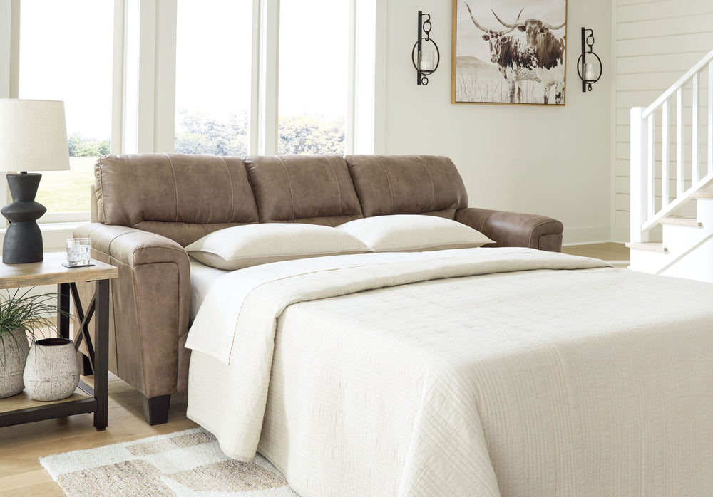 This decidedly modern sofa sleeper proves less is more, bringing simply inviting style to your living room. Take the guesswork out of decoratingâ€”its warm faux leather has a universal appeal, pairing with casual and contemporary aesthetics alike. And whe