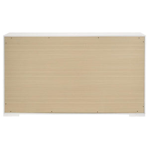 Ives - 6-Drawer Dresser Cabinet - White High Gloss