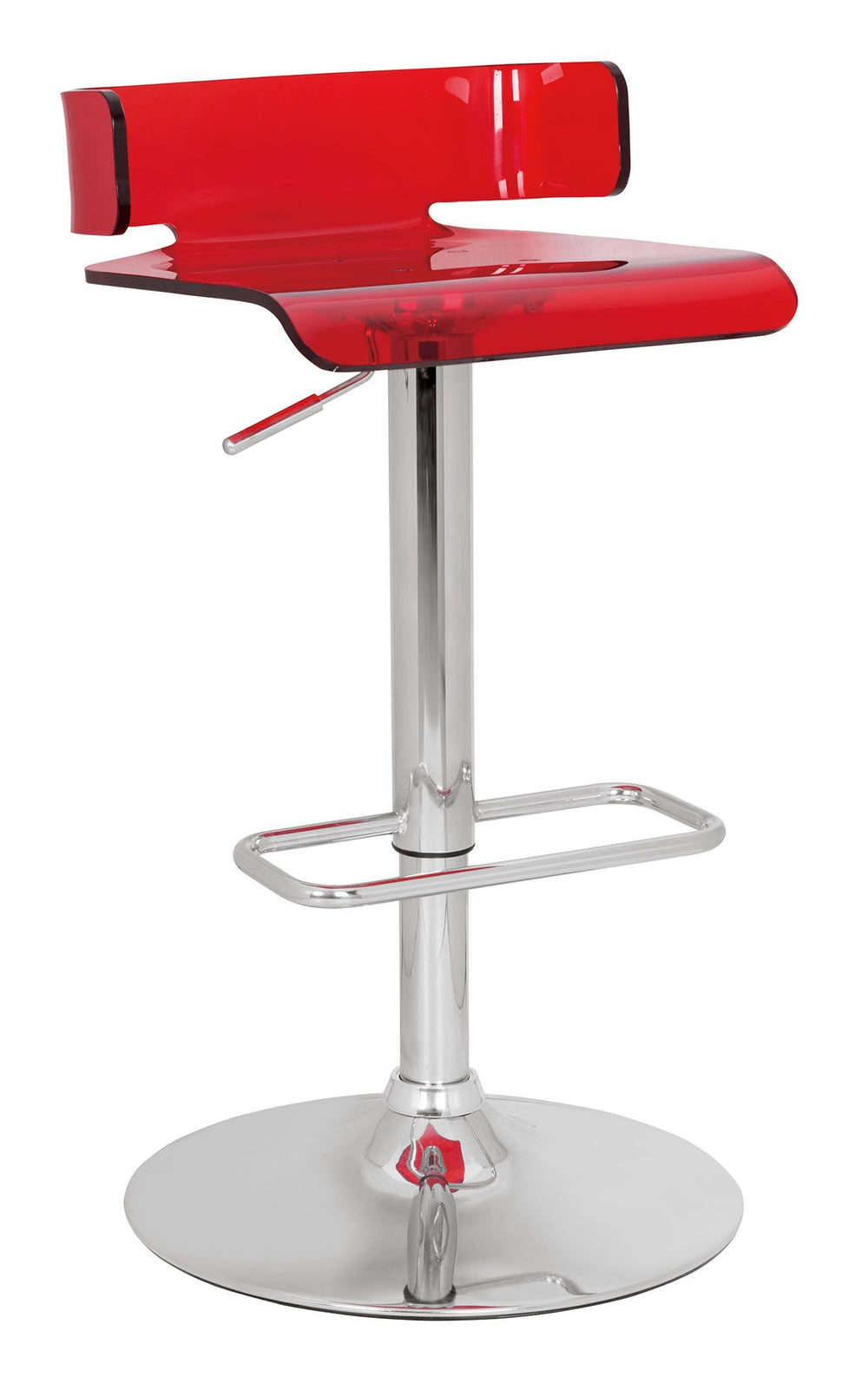 Rania acrylic stool is perfect for any modern style Decor. This chair has a seat with a small flat back, and not only can it adjust in height, but also has swivel capabilities so none of your guests miss out on anything. Some Assembly Required.<br/><br/><