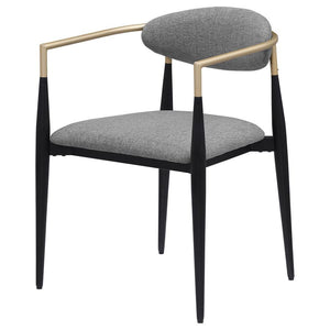 Alexis - Fabric Upholstered Dining Arm Chair (Set of 2) - Gray