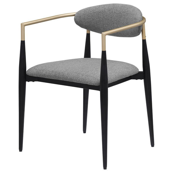 Alexis - Fabric Upholstered Dining Arm Chair (Set of 2) - Gray