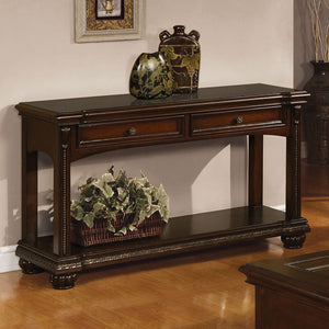 The Anondale traditional coffee table features elegant traditional style and detailing accents with two drawers, reflected in decorative carving motifs. All carefully crafted with selected wood and veneers, this is perfect match for your living room envir