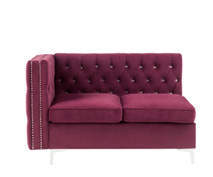 Jaszira - Loveseat - Burgundy Velvet