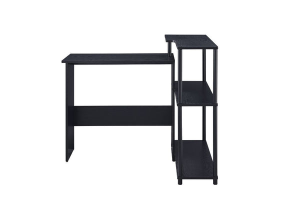  the Ievi Desk helps you find a good balance between work and life. It features a low bookshelf built into the right side