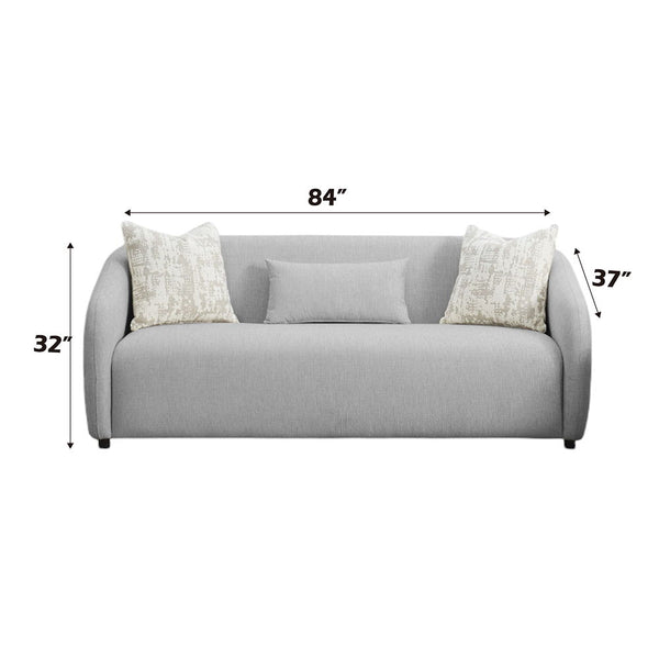  and a sturdy wooden inner frame. Accent pillows are included to en