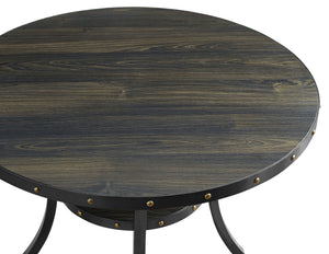  water and heat resistant melamine top. Study metal legs that add character