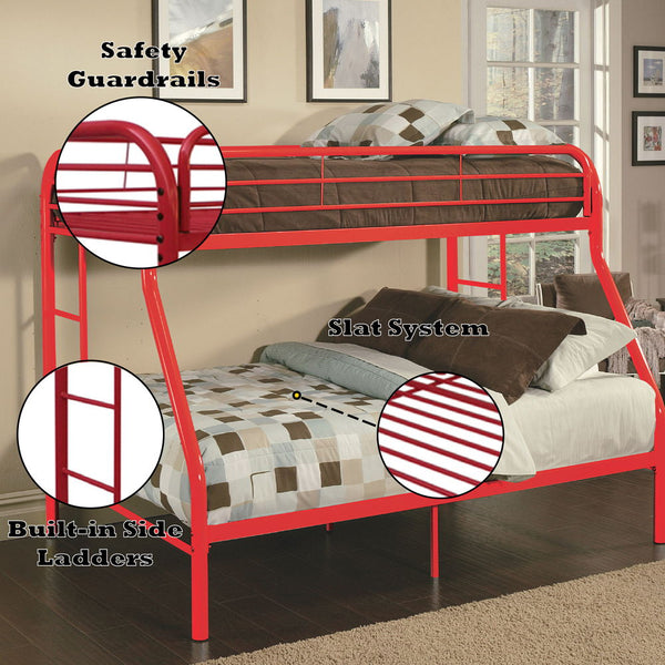 Tritan - Twin Over Full Bunk Bed - Red