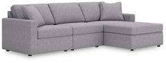 Looking cool and contemporary is great. But when it comes down to it, youâ€™re all about low-maintenance lounging. With the performance fabric on this sectional with chaise, cleaning spills is a breeze. Its customizable modular design caters to your ever-